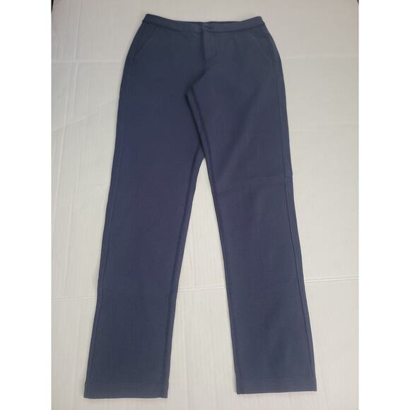 Lululemon SZ 4 City Trek Trouser Pants Mid Rise Blue Reflective Hem - Picture 2 of 8